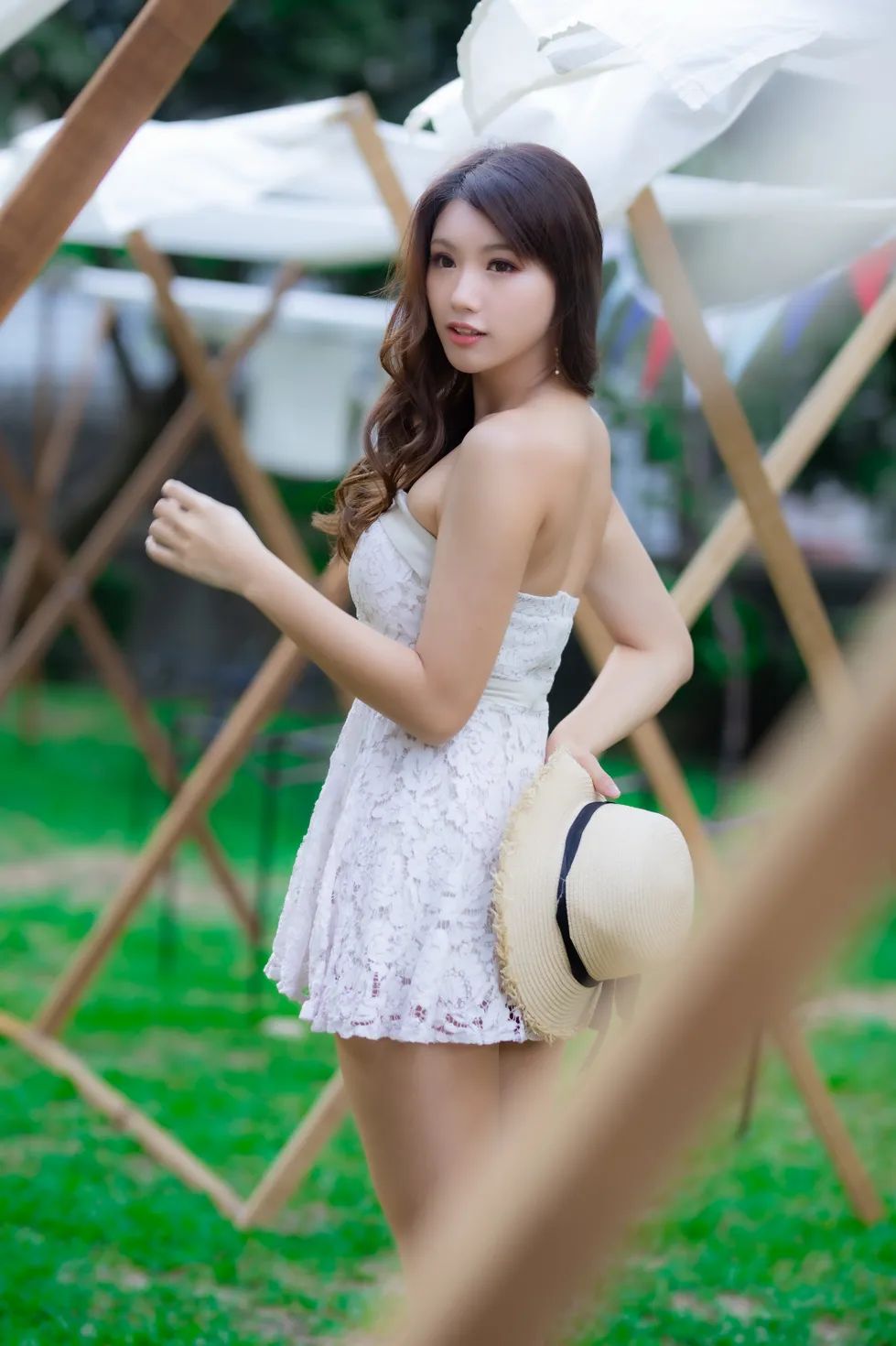 [Mzsock] NO.183 Zhang Lunzhen off-shoulder dress, stockings, high heels and beautiful legs street photography#[36P]-10