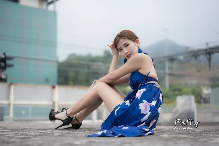 [Mzsock] NO.052 Polly high-slit long skirt, high heels and beautiful legs travel photo street photography#[60P]-55